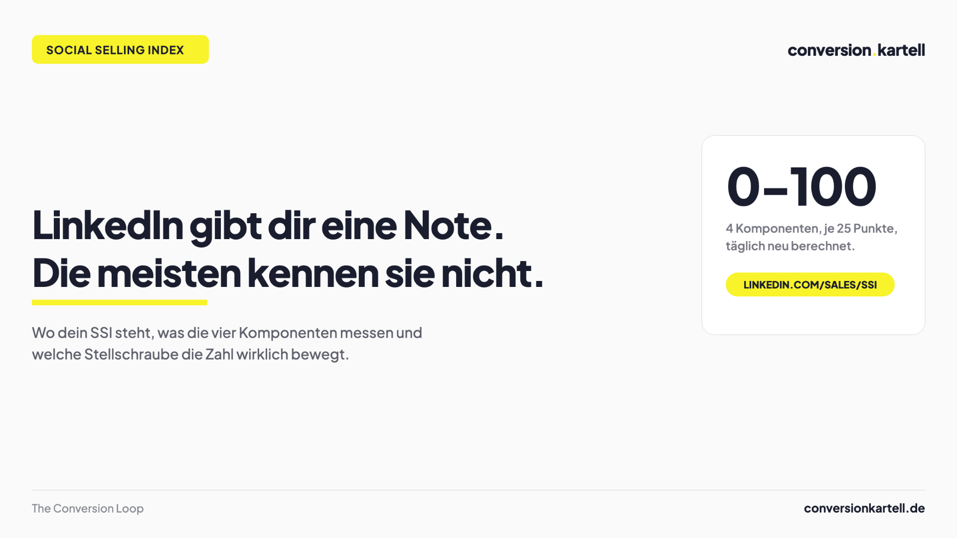 Social Selling Index: die LinkedIn-Kennzahl von 0 bis 100 erklärt