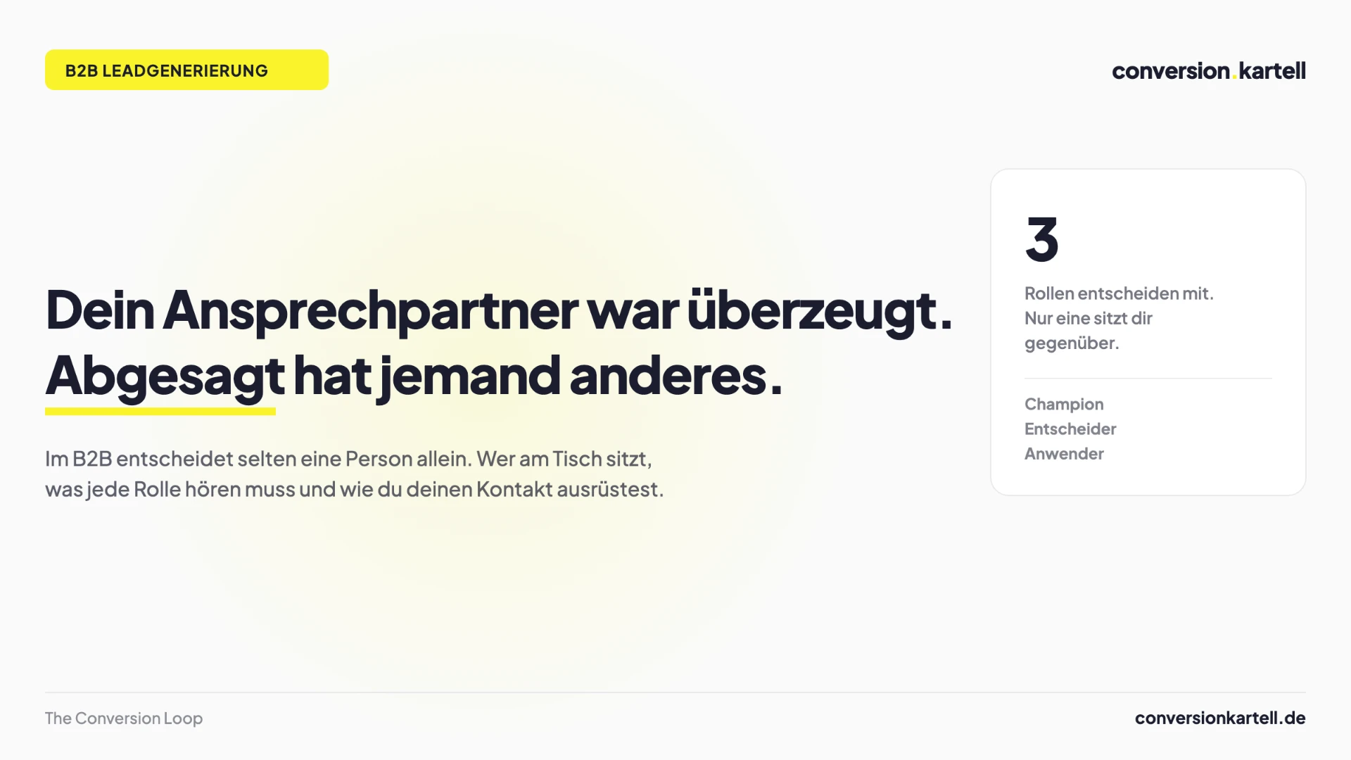 B2B Leadgenerierung: die drei Rollen, die bei einer Kaufentscheidung mitreden