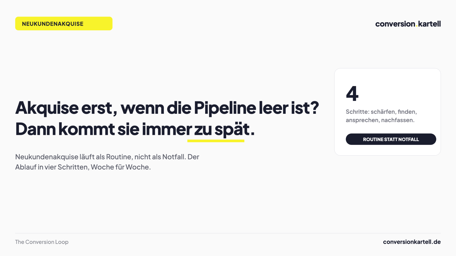 Neukundenakquise: der Ablauf in vier Schritten von der Zielgruppe bis zum Termin
